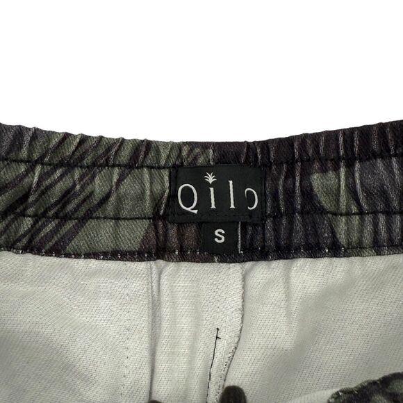 QILO x WRMFZY Men's EDC Shorts Black Brushstroke Camo Small - Picture 7 of 11